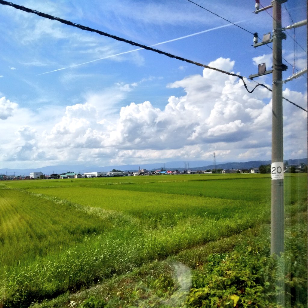 米沢付近の風景